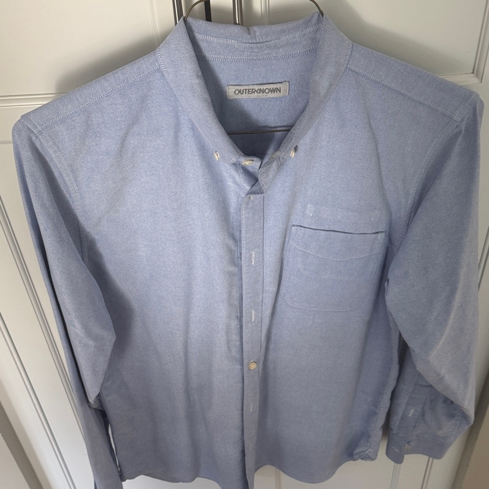 Outerknown Men's Light Blue Oxford Shirt